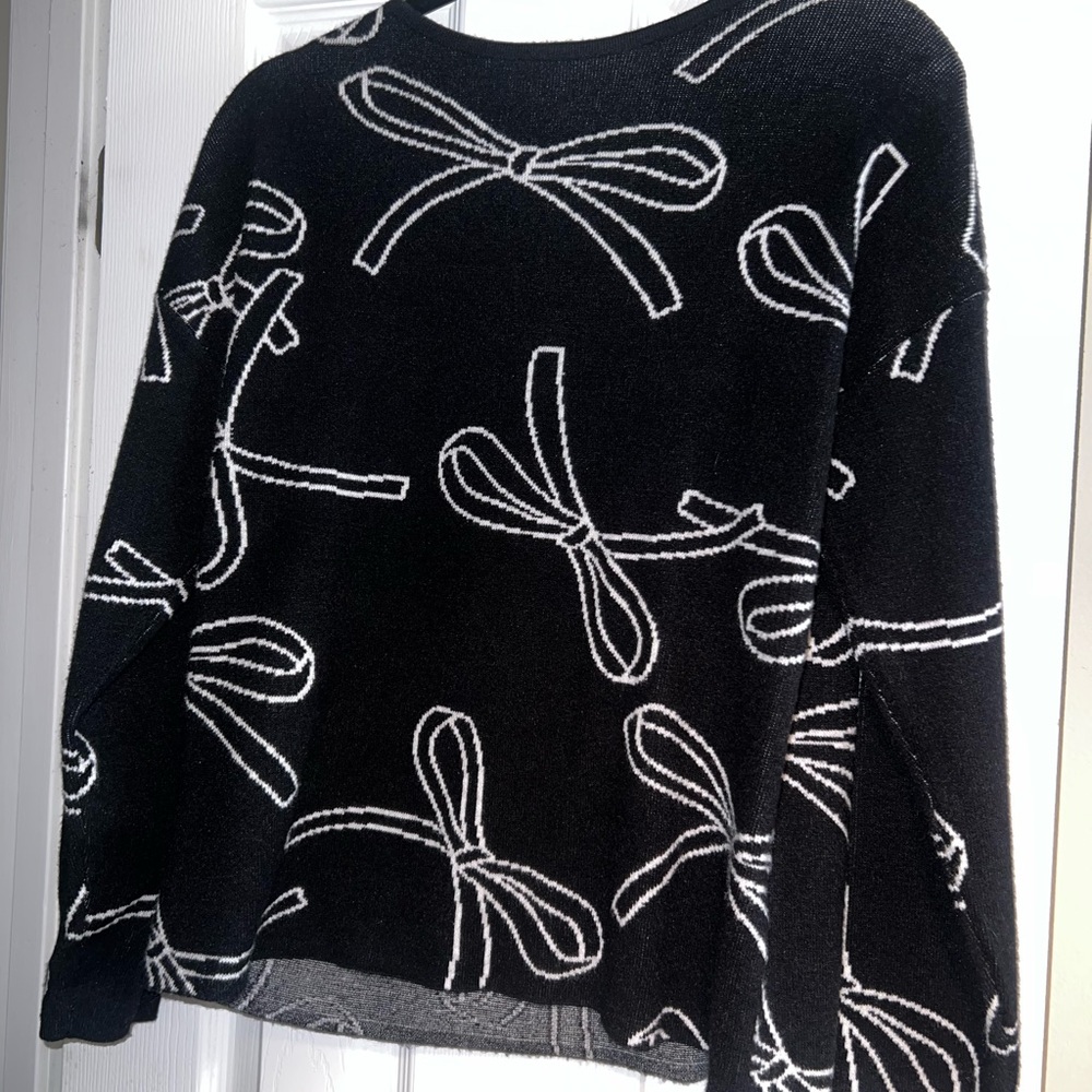 Black and White Bow Sweater